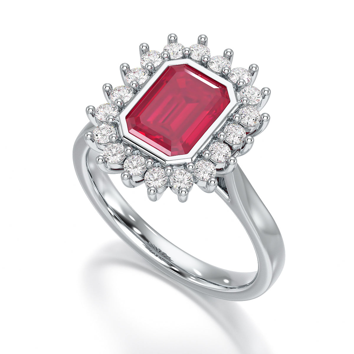 Octagon halo ring deals