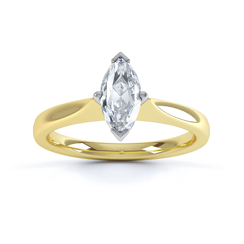 Seven Stone Ring, 2.5 Carat Marquise Cut Diamond Engagement Ring, Marquise Cut Ring, Wedding good Ring, Unique Diamond Ring, 14K Yellow Gold Ring