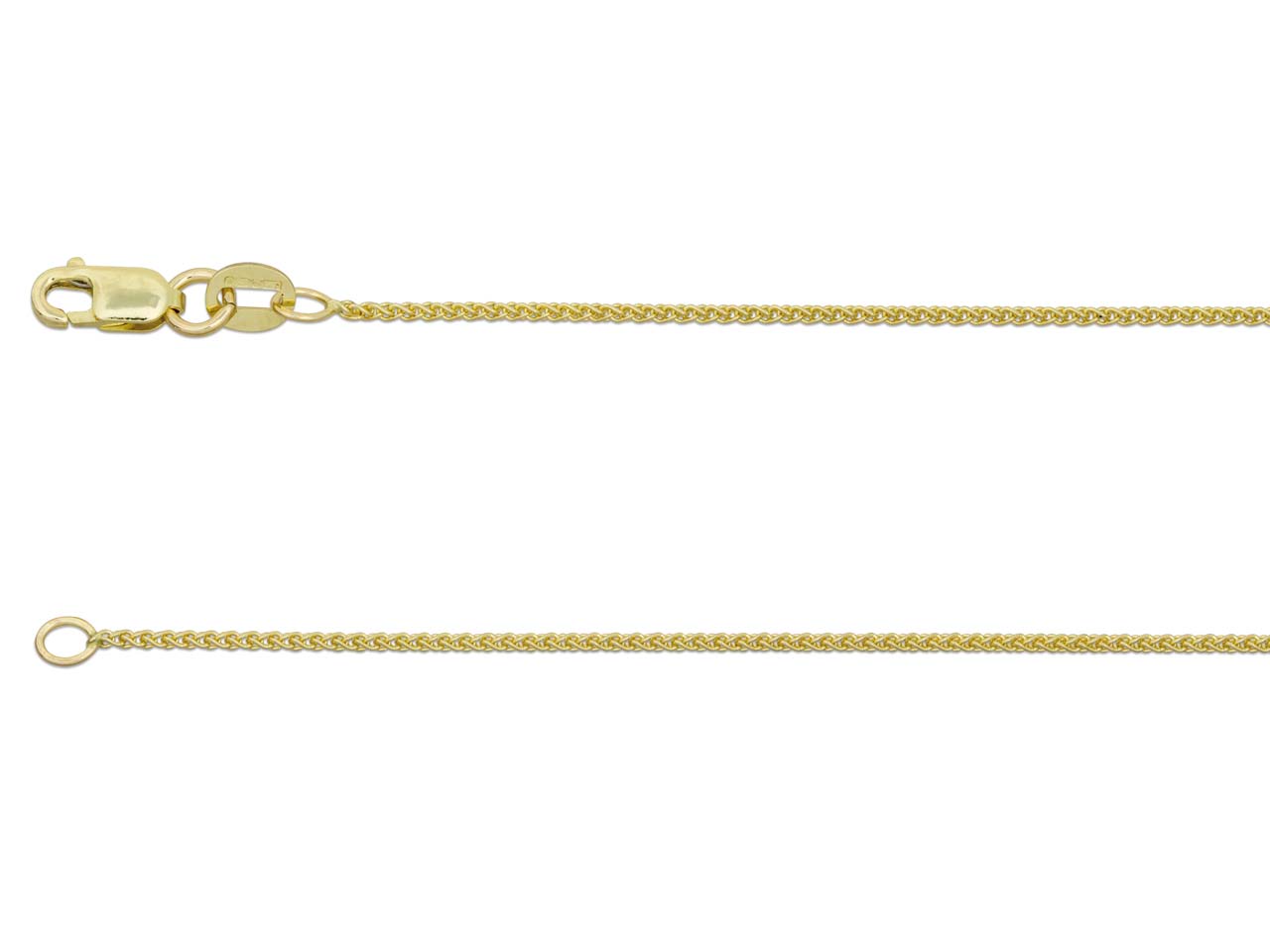 9ct Yellow Gold Spiga Chain (1.0mm)