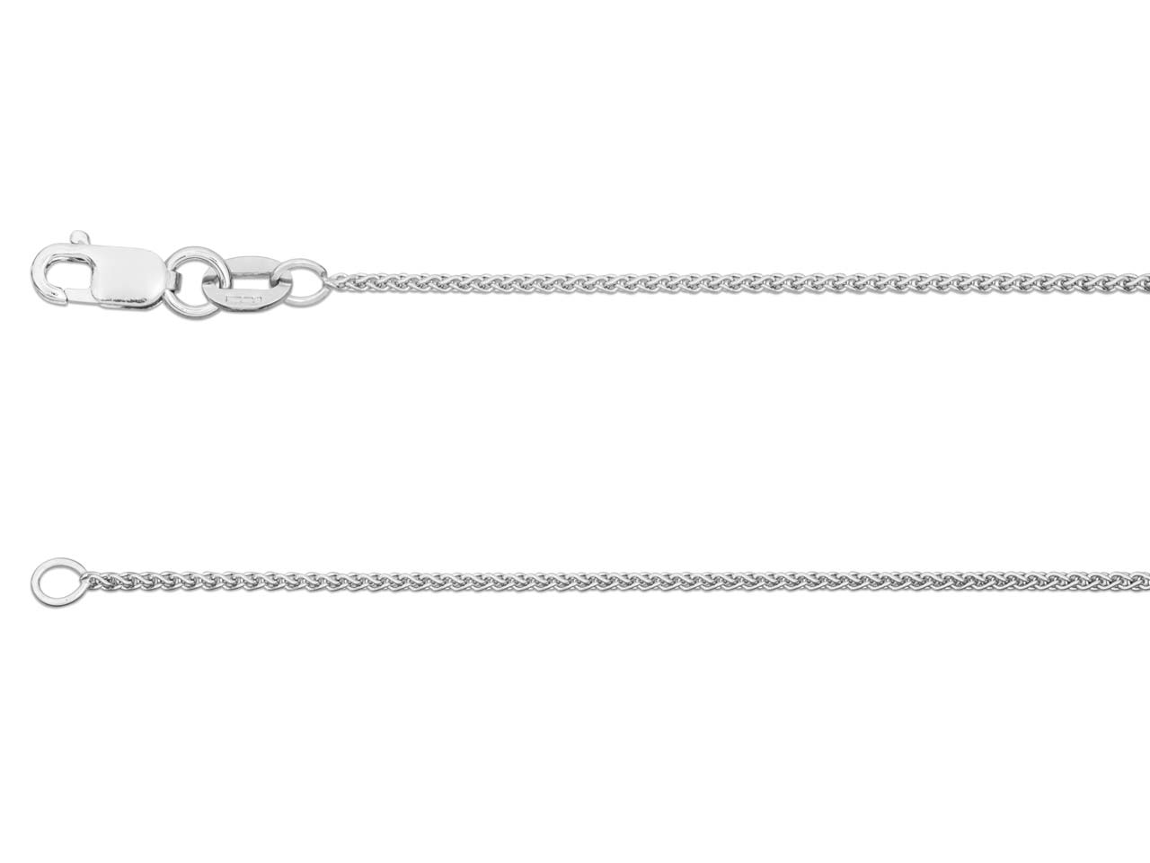 18ct White Gold Spiga Chain (1.0mm)