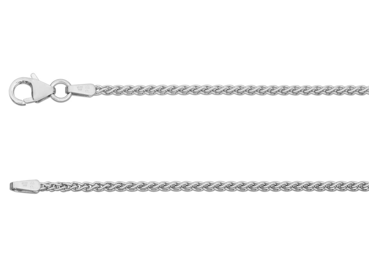 18ct White Gold Spiga Chain (1.5mm)