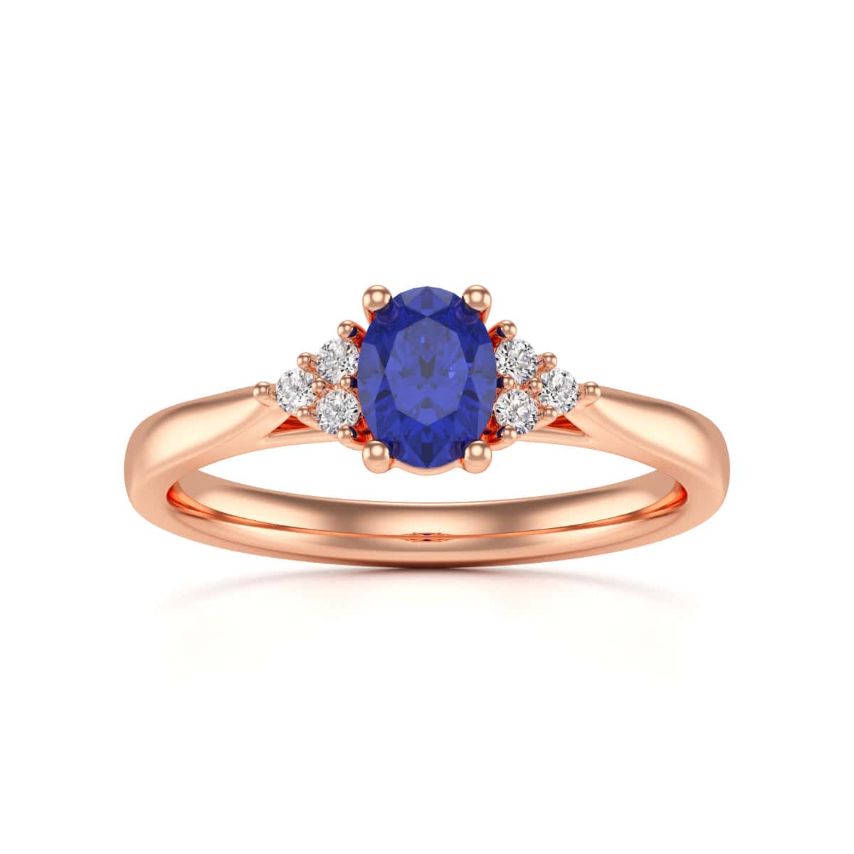Diamond engagement ring with ruby side stones outlet